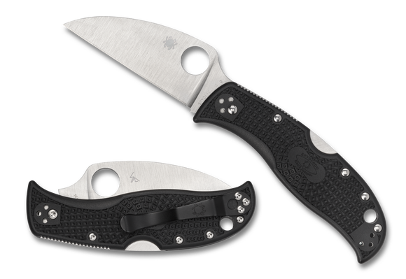 Spyderco RockJumper - Flat Ground - Plain Edge - Black FRN - C254PBK - CLOSEOUT
