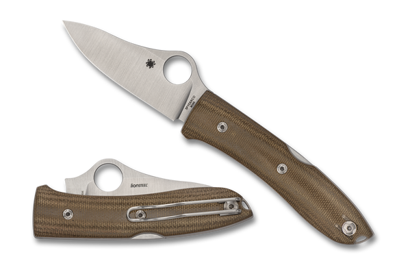 Spyderco SpyOpera - Brown Canvas Micarta - M390 - C255CMP