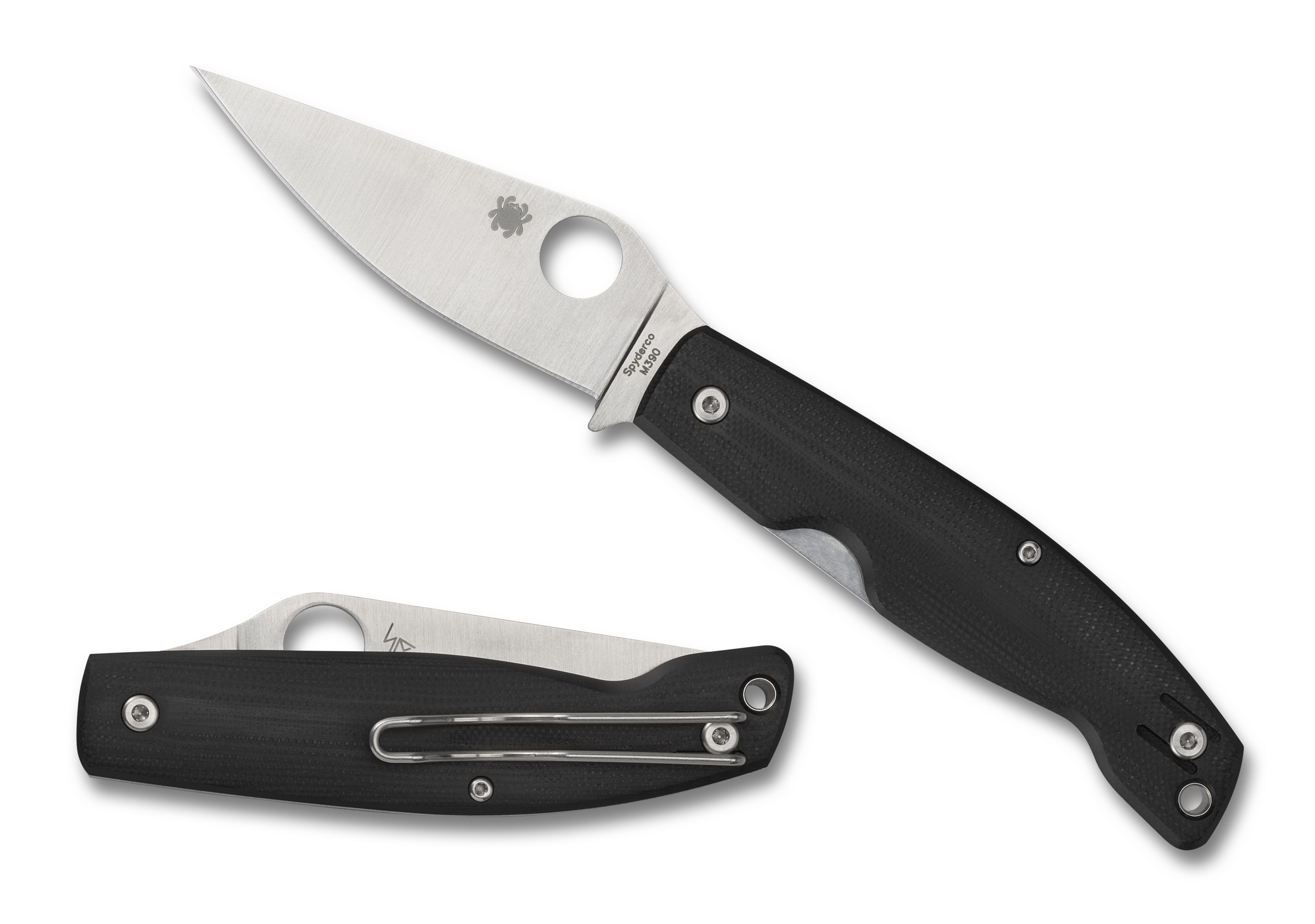 Spyderco Pattadese - Black G10 - M390 Steel - C257GP - CLOSEOUT