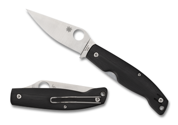 Spyderco Pattadese - Black G10 - M390 Steel - C257GP - CLOSEOUT
