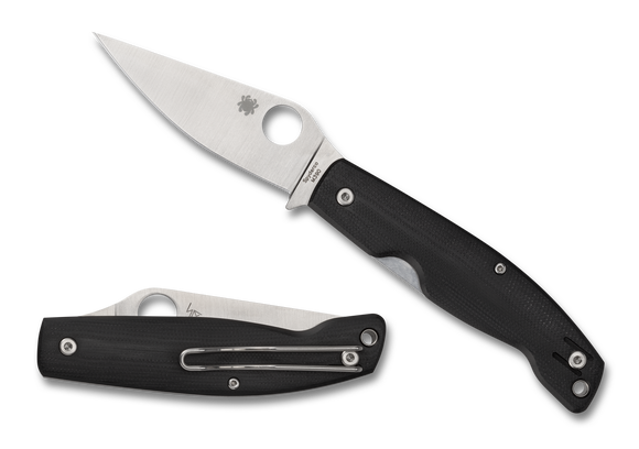 Spyderco Pattadese - Black G10 - M390 Steel - C257GP - CLOSEOUT