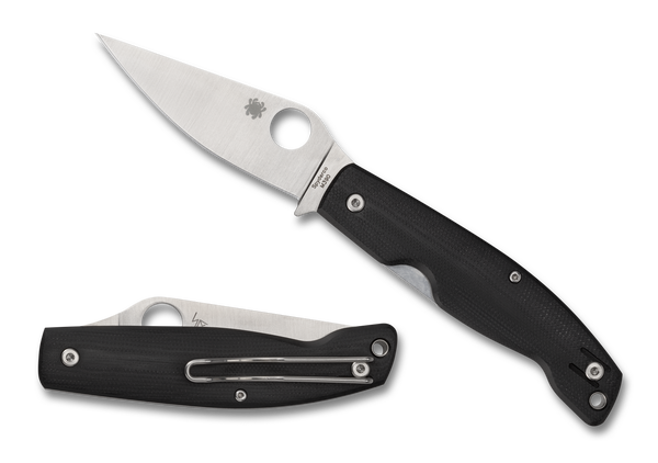 Spyderco Pattadese - Black G10 - M390 Steel - C257GP - CLOSEOUT