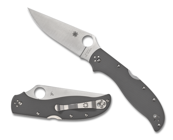 Spyderco Stretch 2 XL - Grey G10 - Plain Edge CPM-Cruwear - C258GPGYCW