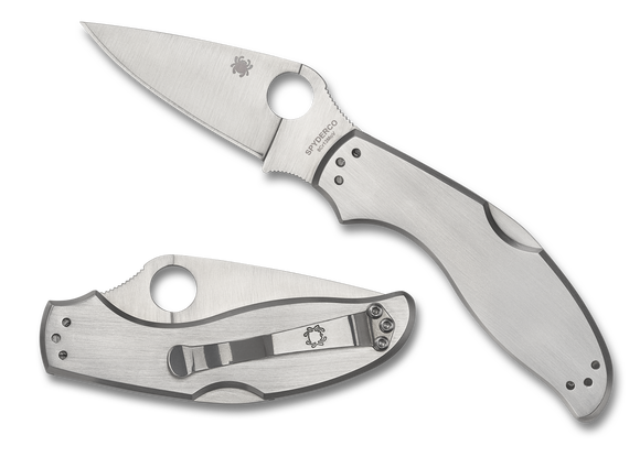 Spyderco UpTern - Satin 8Cr13MoV Blade - Stainless Handle - C261P