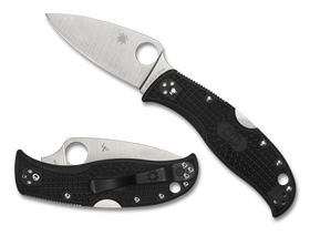 Spyderco LeafJumper - Flat Ground - Plain Edge - Black FRN - C262PBK - CLOSEOUT