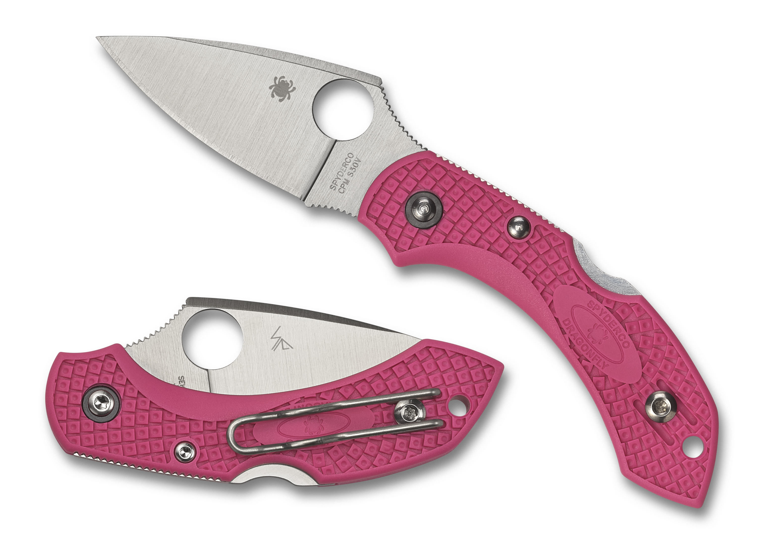 Spyderco Dragonfly 2 - Pink FRN - S30V - Pink Heals - C28FPPNS30V2