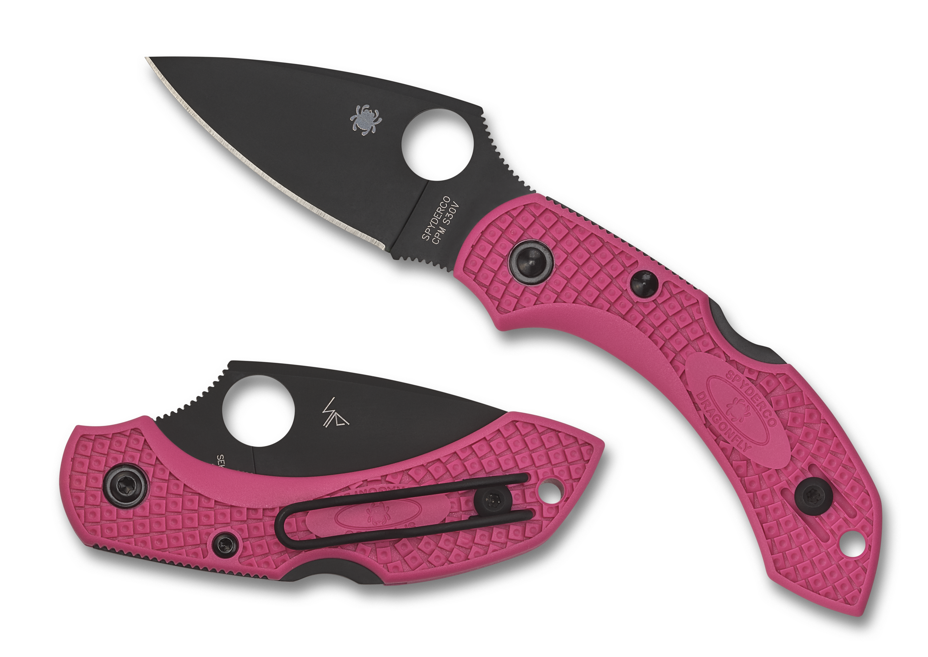 Spyderco Dragonfly 2 - Pink FRN - DLC S30V - Pink Heals - C28FPPNS30VBK2