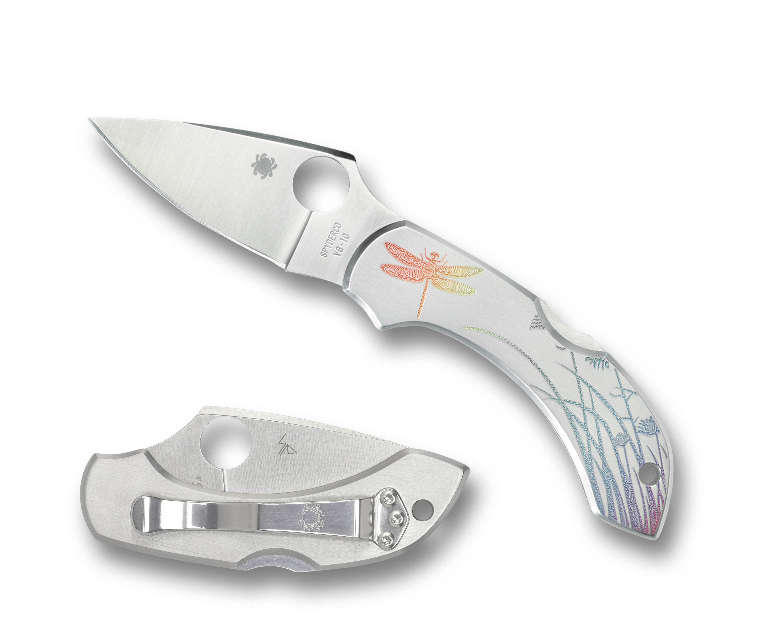 Spyderco Dragonfly - Stainless Steel Tattoo - C28PT
