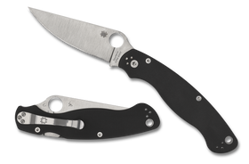 Spyderco Military 2 - Plain Edge - Compression Lock - Black G10 - C36GP2
