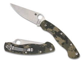 Spyderco Military - Plain Edge - Camo G10 - C36GPCMO