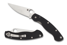 Spyderco Military - Plain Edge - Black G10 - C36GPE