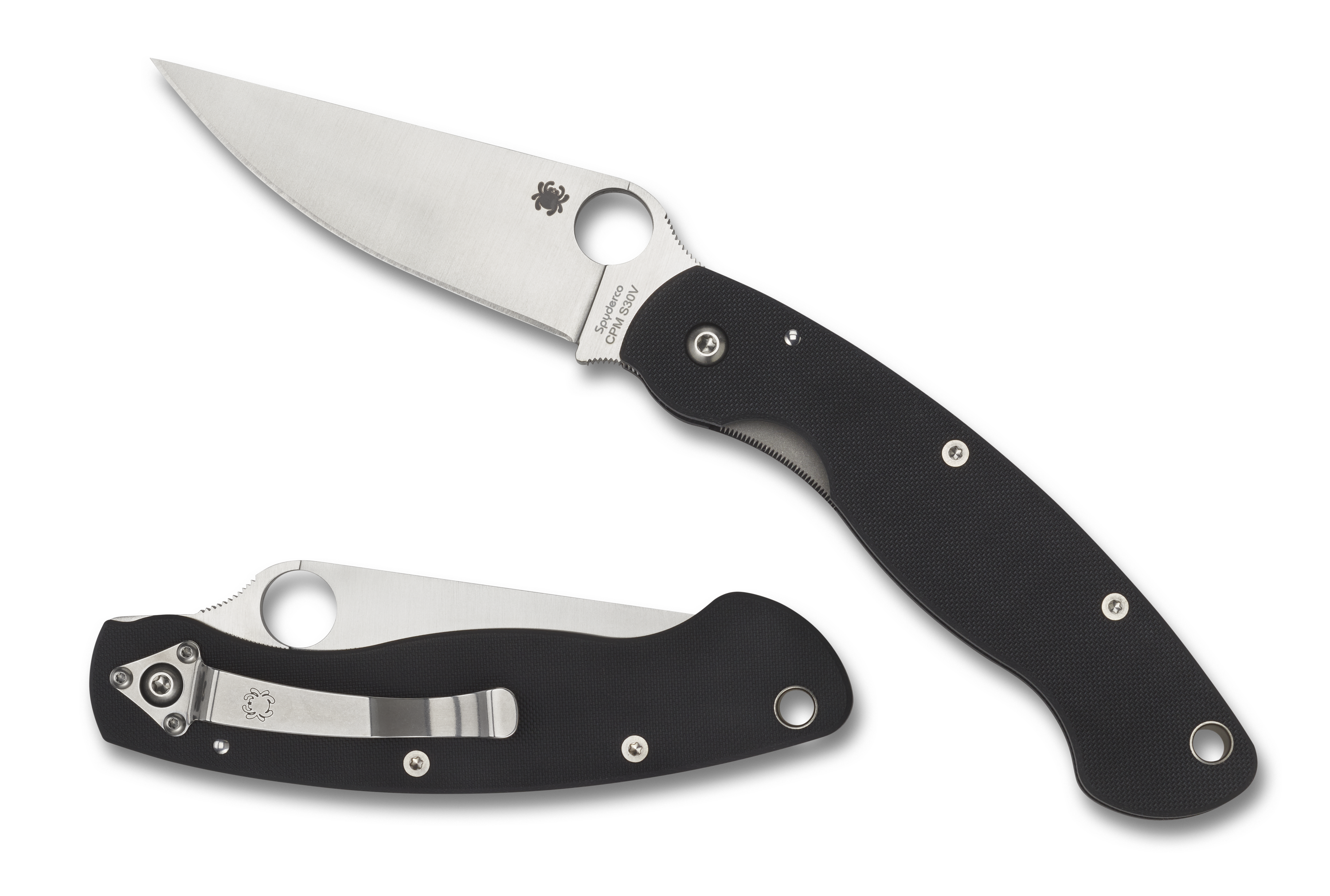 Spyderco Military - Plain Edge - Black G10 - C36GPE