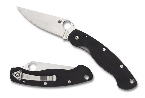 Spyderco Military - Plain Edge - Black G10 - C36GPE