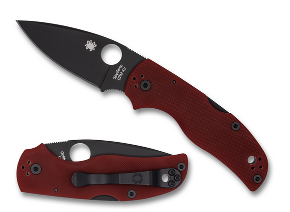 Spyderco Native 5 - St. Nick's Exclusive - Black Hardware - Red G10 - CPM-4V - C41GPRD4VBK5