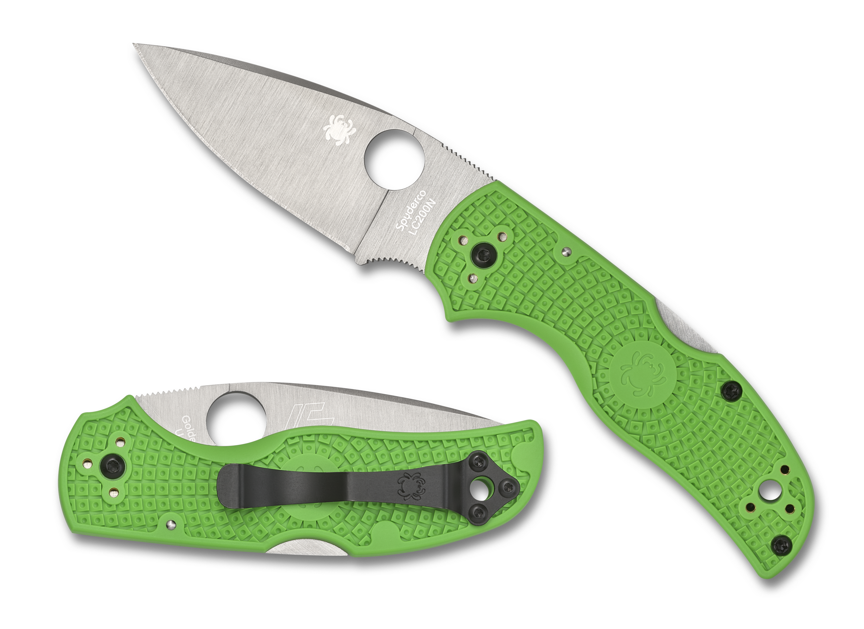 Spyderco Native 5 Salt - Green FRN - Plain Edge LC200N - C41PGR5