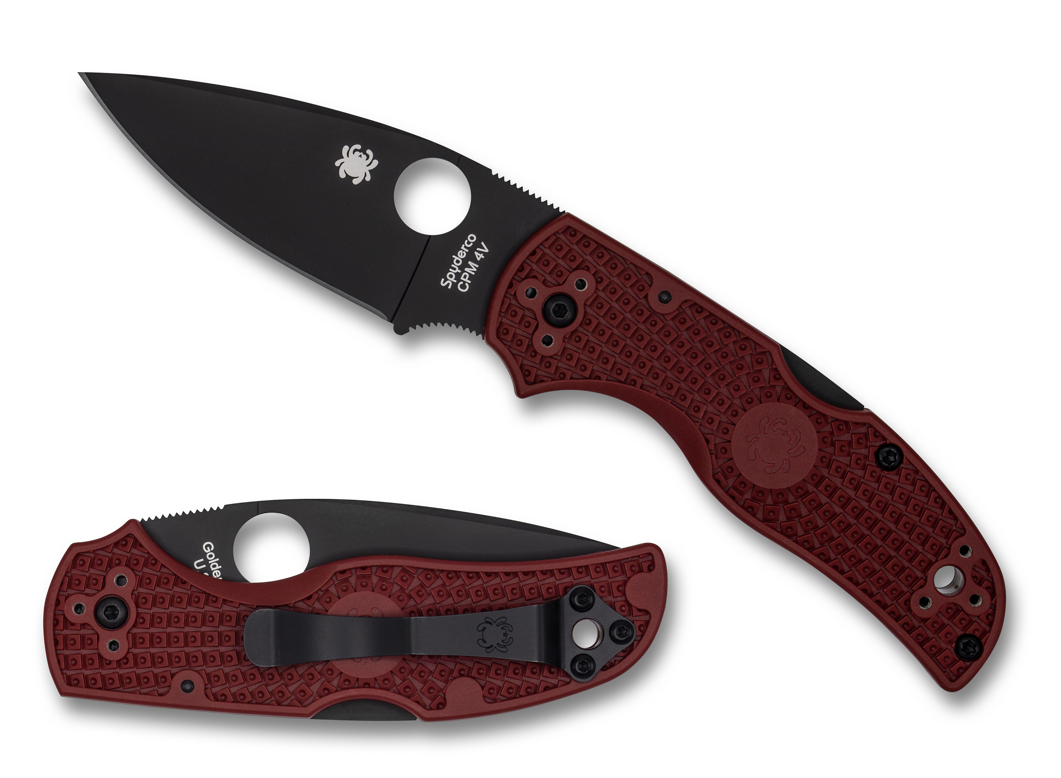 Spyderco Native 5 - St. Nick's Exclusive - Black Hardware - Red