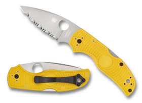 Spyderco Native 5 Salt - Yellow FRN - Serrated Edge MagnaCut - C41SYL5