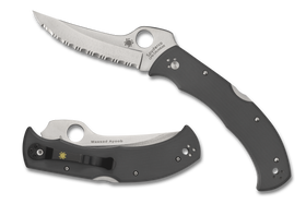 Spyderco Massad Ayoob - Sprint Run - Gray G10 - Fully Serrated CPM-Cruwear - C60GSGY