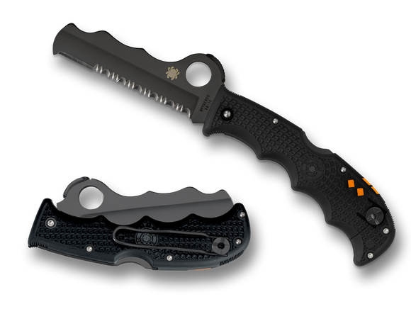Spyderco Rescue Assist I - Black FRN - Black Serrated Blade - C79PSBBK