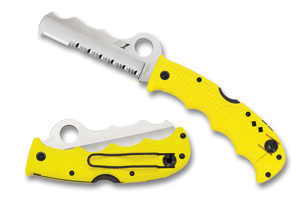 Spyderco Assist Salt - Yellow FRN - Partially Serrated H1 Blade - C79PSYL