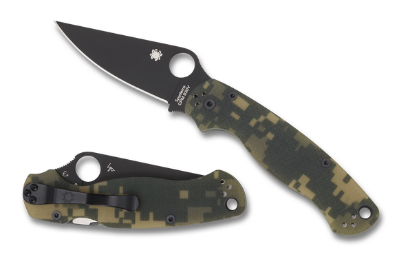 Spyderco Paramilitary 2 - Camo G10 - Black Blade - C81GPCMOBK2