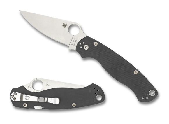 Spyderco Paramilitary 2 - Grey G10 - Maxamet - C81GPDGY2