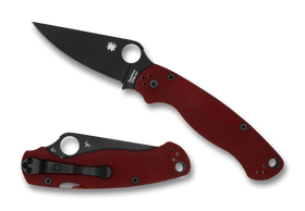 Spyderco St. Nick's Knives Exclusive - Paramilitary 2 - Red G10 - CPM-4V -  C81GPRDBK2