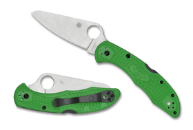 Spyderco Salt 2 - Plain Edge LC200N - Green FRN - C88FPGR2