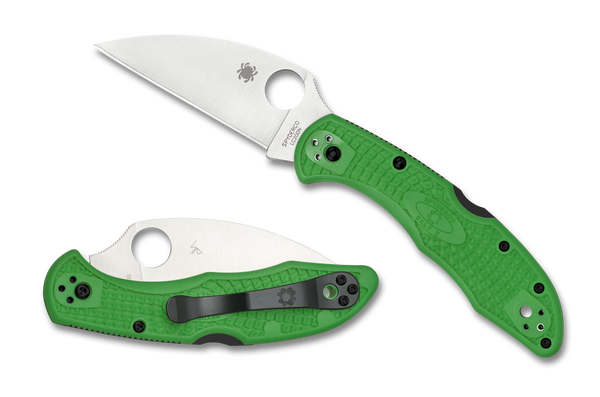 Spyderco Salt 2 - Wharncliffe Plain Edge LC200N Blade - Green FRN - C88FPWCGR2 - CLOSEOUT