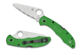 Spyderco Salt 2 - Fully Serrated LC200N - Green FRN - C88FSGR2