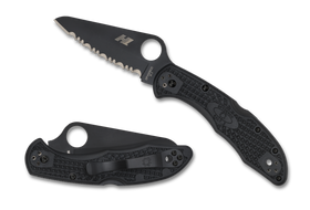 Spyderco Salt 2 - Serrated Edge H1 Blade - Black FRN - C88SBBK2 - SNK/WTO - Home Office