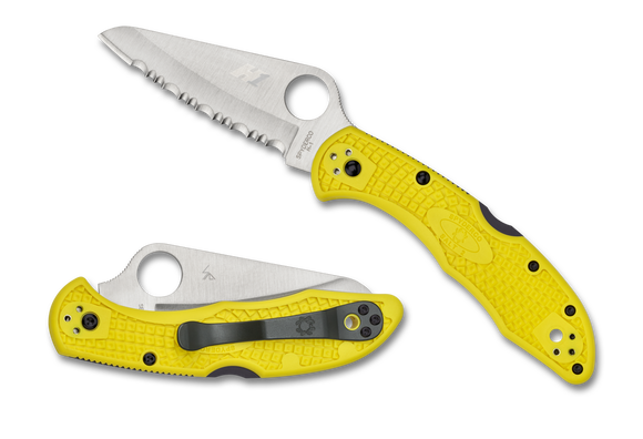 Spyderco Salt 2 - Serrated Edge H1 Blade - Yellow FRN - C88SYL2