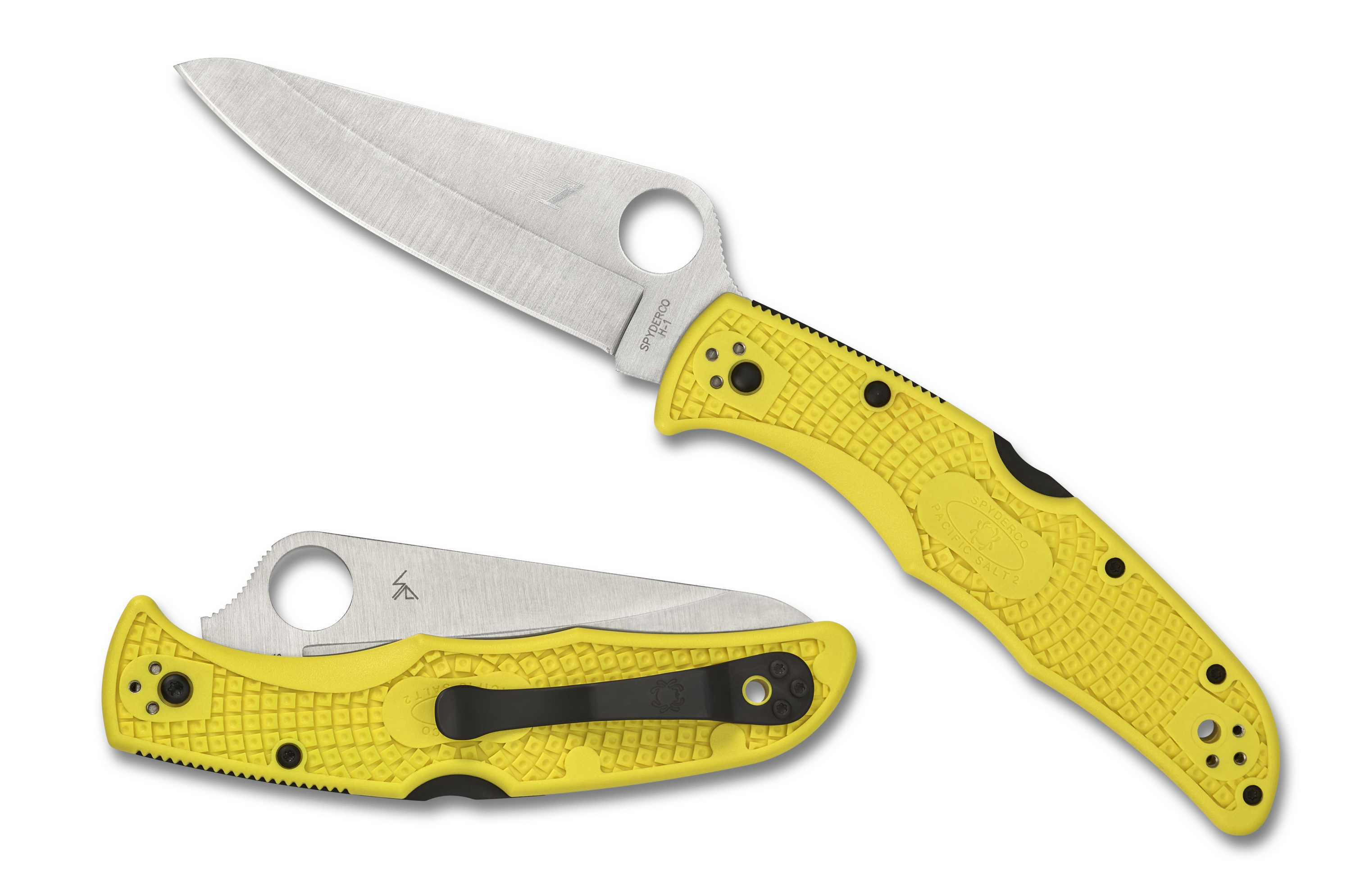 Spyderco Pacific Salt 2 - Plainedge H1 Steel - Yellow FRN - C91PYL2