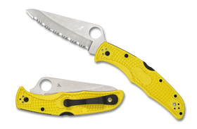 Spyderco Pacific Salt 2 - Serrated H1 Steel - Yellow FRN - C91SYL2 - SNK/WTO - Home Office