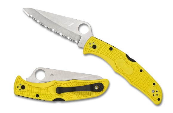 Spyderco Pacific Salt 2 - Serrated H1 Steel - Yellow FRN - C91SYL2