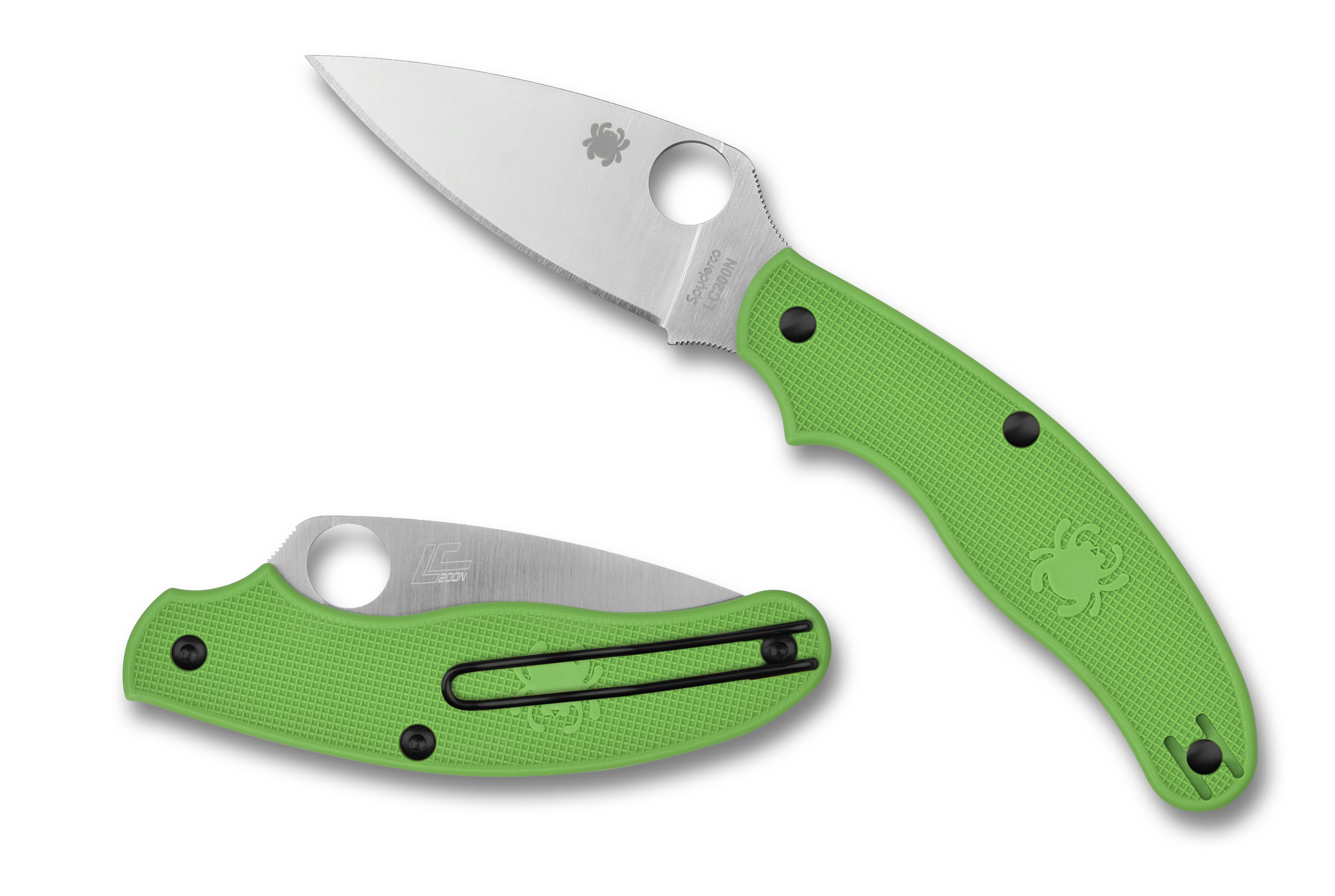 Spyderco UK Pen Knife - Slip Joint - Green FRN - LC200N - C94PGR