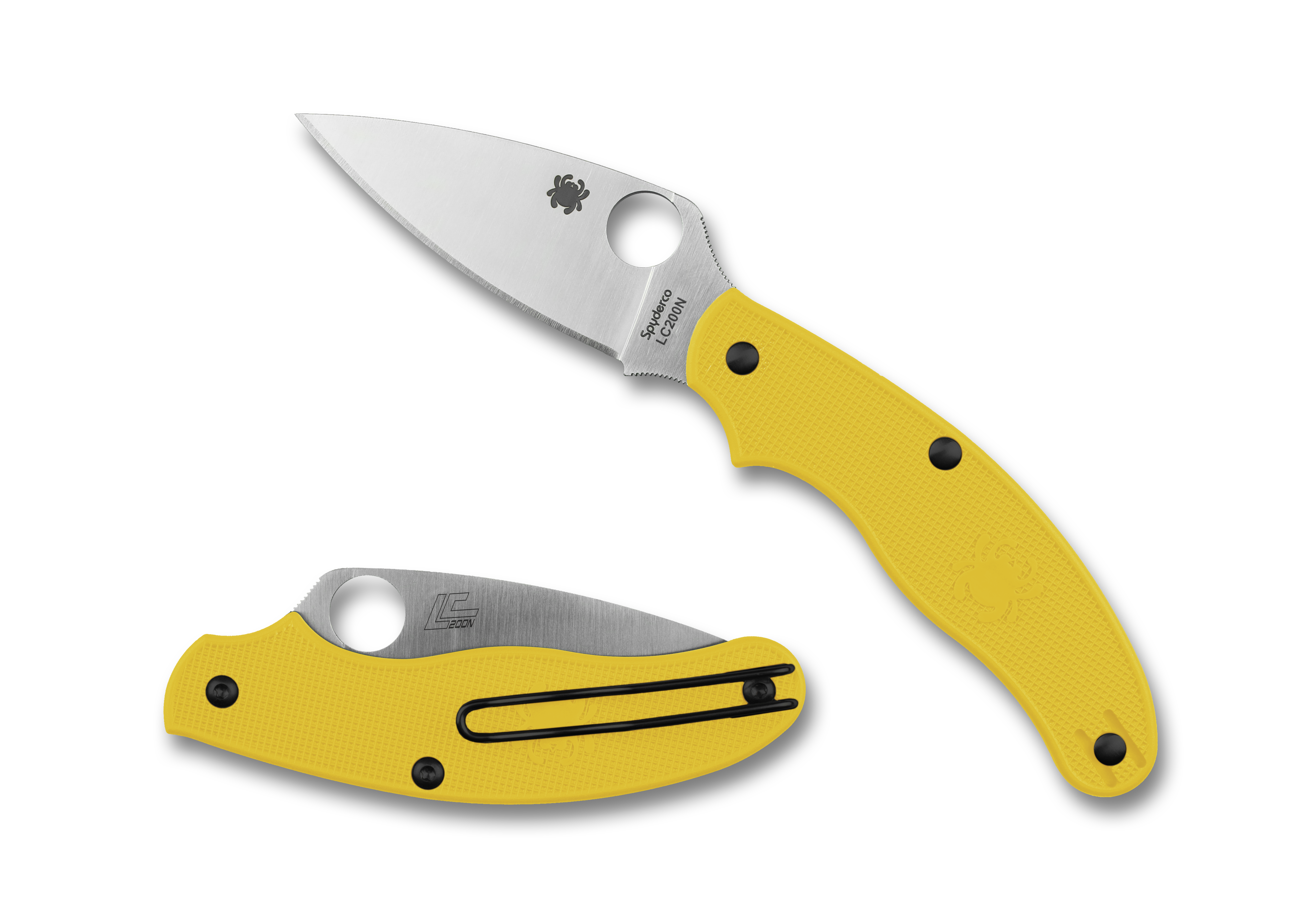 Spyderco UK Pen Knife - Slip Joint - Yellow FRN - LC200N - C94PYL