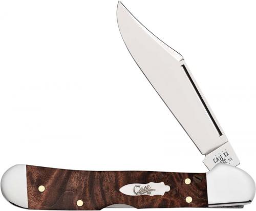 Case Mini Copperlock - Smooth Brown Maple Burl Wood - 64067