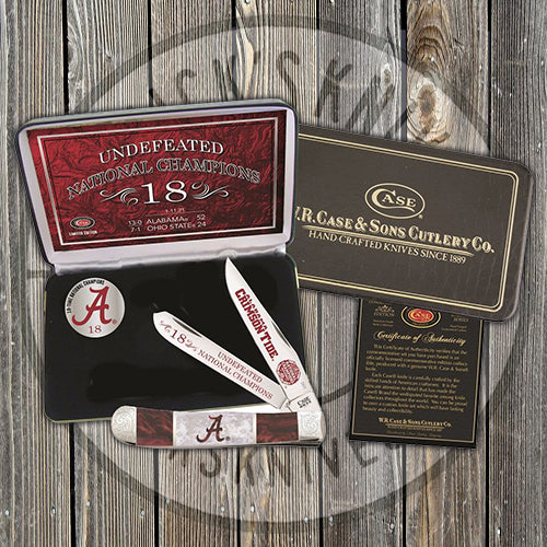 Case - 2020 Alabama National Champion - Red & White Pearl Corelon - AL20-CATAL20 TRAPPER