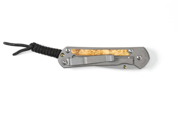 Chris Reeve Knives Small Sebenza 31 - Box Elder Inlay - Drop Point - S31-1108 - 0