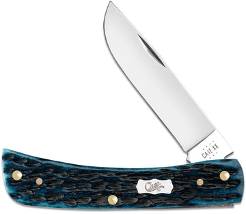 Case Sod Buster Jr. - Pocket Worn Peach Seed Jig Mediterranean Blue Bone - 51854