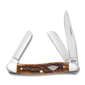 Case - Antique Peachseed - Jigged Bone - Medium Stockman - 23461