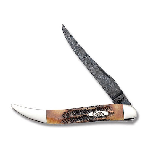 Case - BoneStag - Damascus - Medium Texas Toothpick - 34804