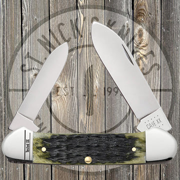 Case - Canoe - Russell Jig - Olive Green Bone - 13286