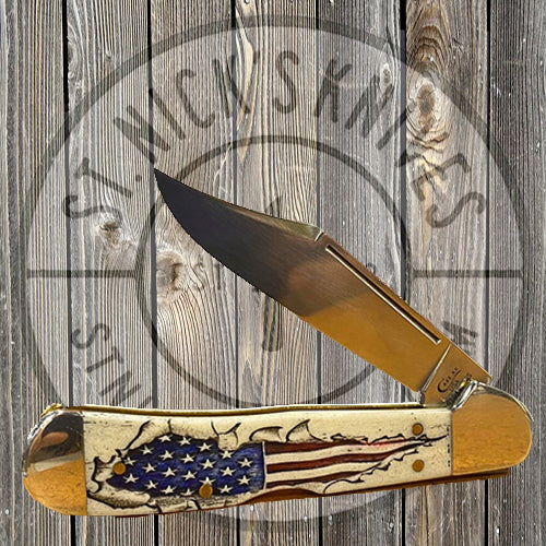 Case - Copperlock - Smooth Natural Bone w/ Flag - 10451