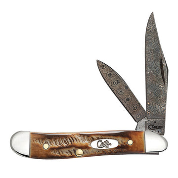 Case - Damascus - Bone Stag - Peanut - 34806