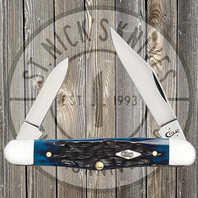 Case - Half Whittler - Peach Seed Jig - Ocean Blue Bone - 63636
