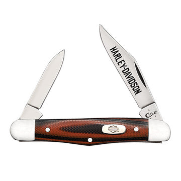 Case - Harley-Davidson - Orange & Black G10 - Half Whittler - 52168
