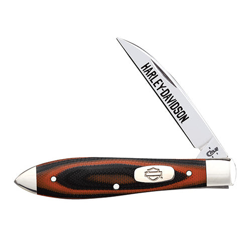 Case - Harley-Davidson - Orange & Black G10 - Teardrop - 52169