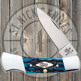 Case - Lockback - Peach Seed Jig - Ocean Blue Bone - 63632